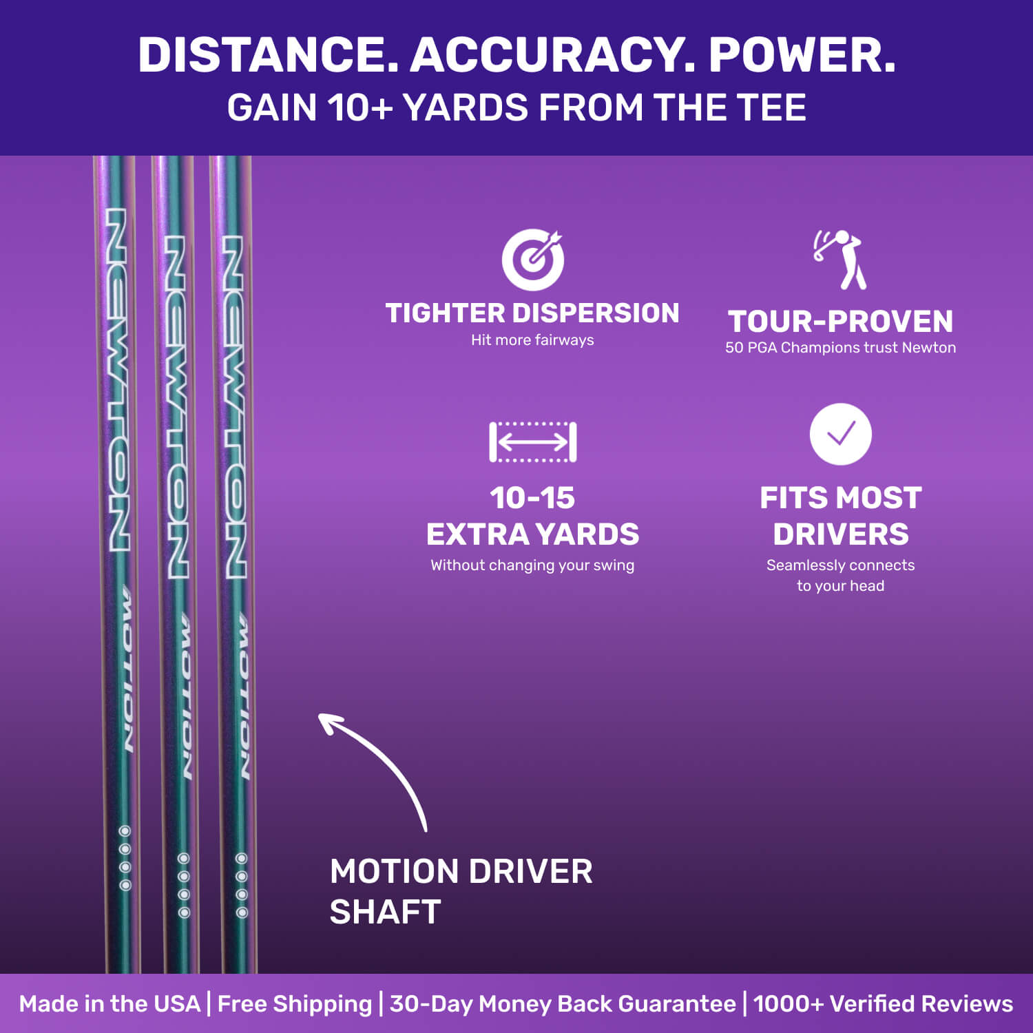 モーションドライバーシャフト–Newton Golf